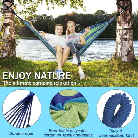 Person Camping Hammock (190 x 150cm), 300kg Load Capacity,
