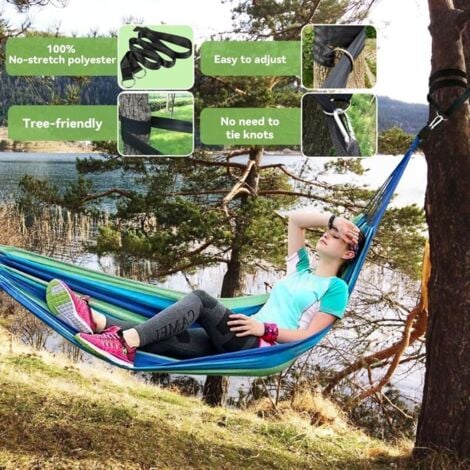 Person Camping Hammock (190 x 150cm), 300kg Load Capacity,