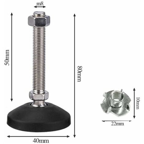 Adjustable Feet, 4 Pack Adjustable Feet, M8 Adjustable Furniture Feet ...
