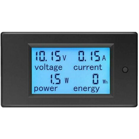 Voltmeter Ammeter 12V DC 6.5-100V 20A Voltage Meter Wattmeter Tester Voltage Current Power Energy LCD Digital Energy Meter DC20A MUMU (1/4)