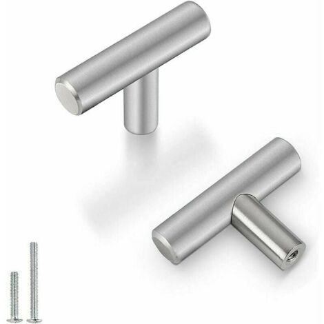 20pcs Stainless Steel Furniture Knobs,Silver Bar Handle Single Hole for Cabinet Door LS201BSS Modern MUMU (1/4)