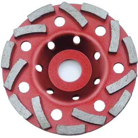 Single Piece Diamond Grinding Wheel 125 x 22.2mm Double Row Diamond Cutting Disc for Concrete, Stone, Masonry, Granite, etc. Compatible with MUMU Angle Grinders (1/4)