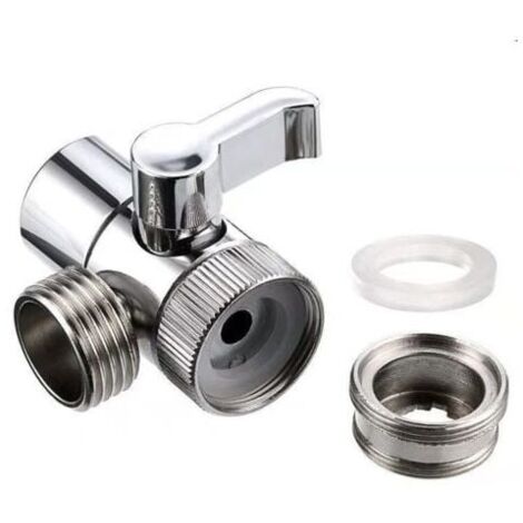 Shower Head Parts, Diverter Adapter, Shower System, Kitchen Bathroom Sink Faucet Replacement, M22 x M24 MUMU (1/4)