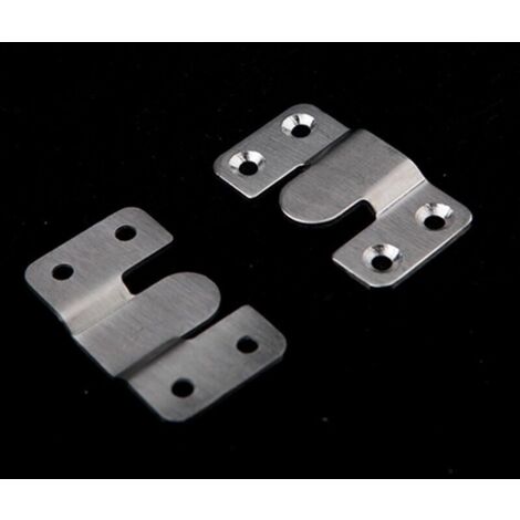 10 Pack Hidden Flush Mount Brackets, Heavy Duty Interlocking Hanging Brackets, Furniture Connectors, Stainless Steel Wall Mount Accessories for Hanging Pictures, Mirrors and Picture Displays MUMU (1/4)