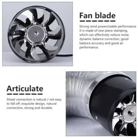 100mm Industrial Metal Exhaust Fan 140m³/h Wall Mounted for Bathroom ...