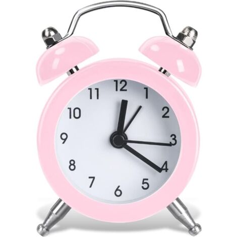 Vintage Style Alarm Clock, Mini Retro Alarm Clock, Loud Volume Battery Operated Bedside Alarm Clock - Retro Silent Analog Alarm Clock for Bedroom, Living Room, Kitchen MUMU (1/4)