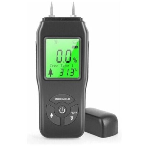 Wood Moisture Meter - Digital Humidity Detector - Backlit LCD Screen - Water Leak Detection - Wood Wall Tester MUMU (1/4)