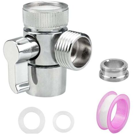 Way Shower Diverter Valve G1/2 Inch M22 x M24 Shower Head Adapter T-Piece Shower Diverter Shower System Parts for Kitchen/Bathroom/Sink Faucet MUMU (1/4)