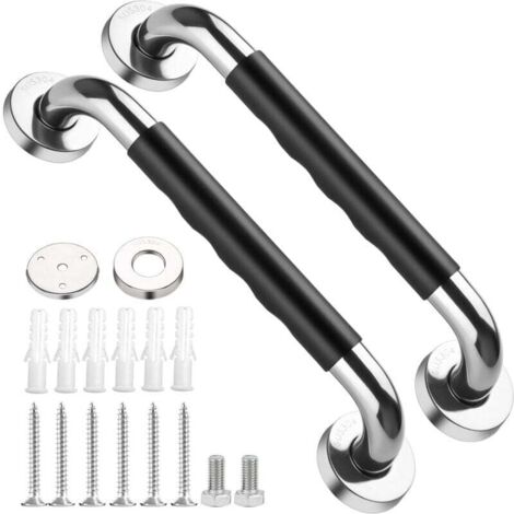 Pack Shower Grab Bars, 304 Stainless Steel Bathroom Grab Bar, Non-Slip Handle for Elderly, Injured, Disabled and Pregnant Women (40cm) MUMU