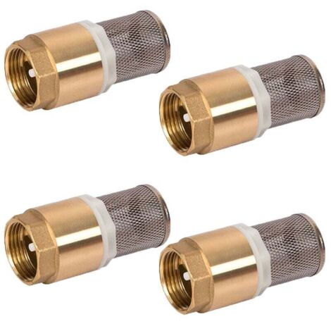 Pack Water Pump Check Valve with 1/2 Inch Filter, Female Pump Check Valve, Brass Foot Valve with Mesh Check Valve MUMU