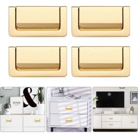 Pack, Door Knobs, Hidden Door Knobs, Invisible Flat Cabinet Knobs, Furniture Door Knobs, 64mm Plain Furniture Knobs MUMU (1/4)