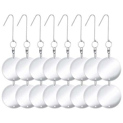 8pcs Bird Repellent Discs Stainless Steel Double Sided Reflective CD Bird Repellents Pigeons Seagulls Swallows Sparrows Thrushes Starlings Blackbirds MUMU