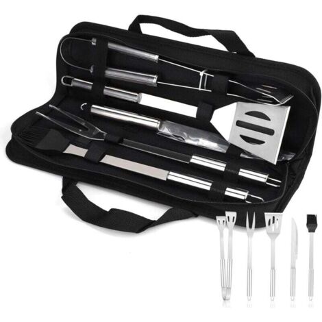 Piece BBQ Set, Stainless Steel BBQ Set, BBQ Tools, BBQ Accessories, Garden, Outdoor, Hiking MUMU (1/4)