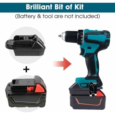 DM18M Battery Adapter Compatible with Makita 18V 20V Lithium-ion Battery, Adapter Compatible with Dewalt and Milwaukee M18 Batteries, Convert to MAKITA BL1830 BL1850 Batteries MUMU