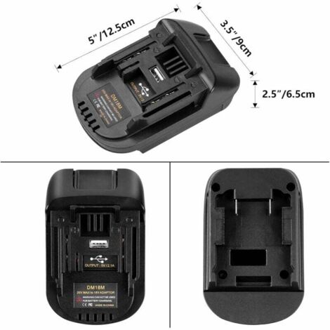 DM18M Battery Adapter Compatible with Makita 18V 20V Lithium-ion Battery, Adapter Compatible with Dewalt and Milwaukee M18 Batteries, Convert to MAKITA BL1830 BL1850 Batteries MUMU