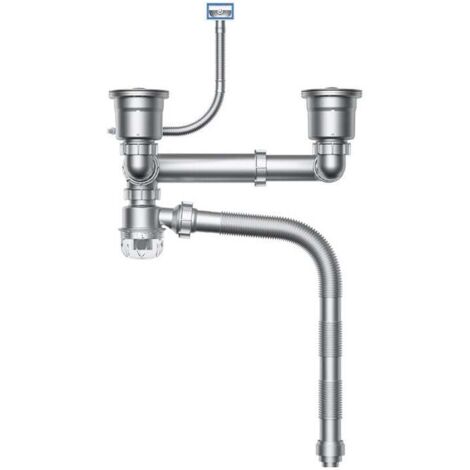 Groove Kitchen Sink Drain Plug, Kitchen Sink Drain Pipe Kit, Adjustable Hose, Prevent Odors and Spills MUMU