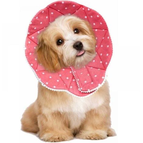 1PC Comfortable Post-Op Collar for Cats and Dogs, Sturdy Waterproof, Scratch and Bite Resistant, Easy to Clean, with Adjustable Closure(M) MUMU
