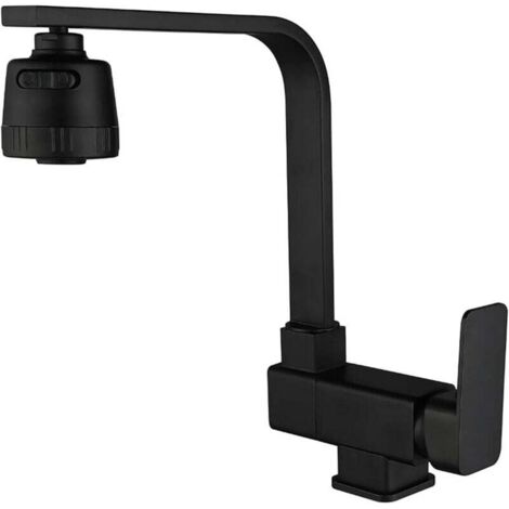Pull Out Kitchen Faucet, Under Window Mixer Tap, Black, Folding Swivel Spout, Lead-Free Healthy Brass, for Window Sink (A) MUMU (1/4)