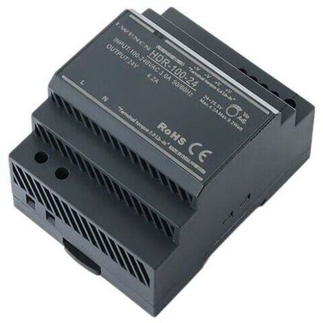 HDR Rail Type Switching Power Supply, Ultra-Thin DIN Rail Power Supply/4SU HDR-100-24, 24V 4.16A 100W MUMU