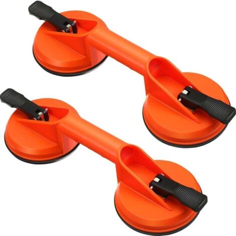 Glass Suction Cup, 2 Pack Heavy Duty Aluminum Handle Glass Holder Hook for Lifting Large Glass/Moving Glass/Lifting Pad/Repair MUMU (1/4)