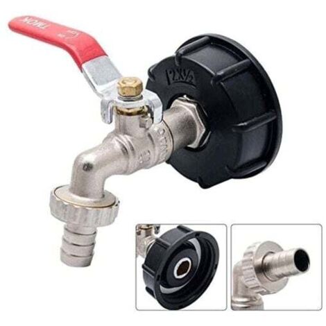 IBC Tank Adapter for S60X6 Tank, Threaded Tote Tank Connector, 1/2" Valve Replacement, Hose Parts, Oil, Fuel, Water MUMU (1/4)