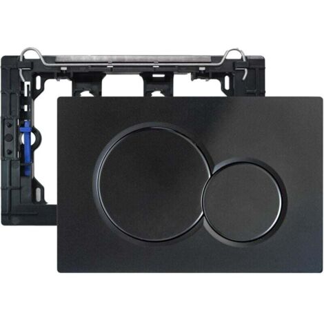 Flush plate, spare parts for cistern, old models flush plate for Geberit Sigma01 UP320 and 300, double flush, 1 piece black MUMU (1/4)