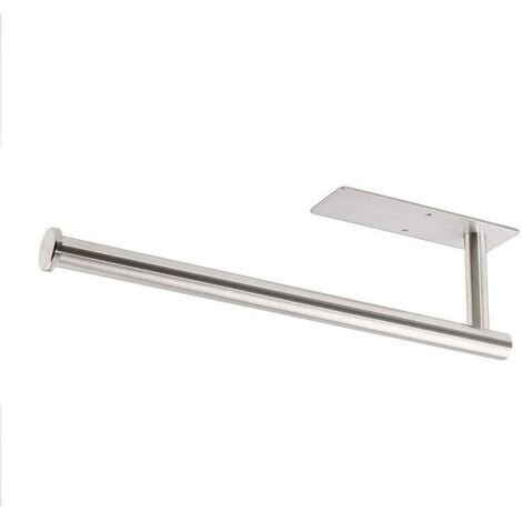 Kitchen Roll Holder Without Drilling - Kitchen Roll Organizer - 16cm - Self-Adhesive - Aluminum - Silver MUMU (1/4)