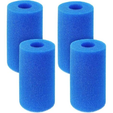 4pcs S-Union Type A Filter Sponges, Reusable Washable Foam Filter Cartridges for Pools, Cartridge Foam Filters for Intex Type A Pools, Aquariums, Spas MUMU (1/4)