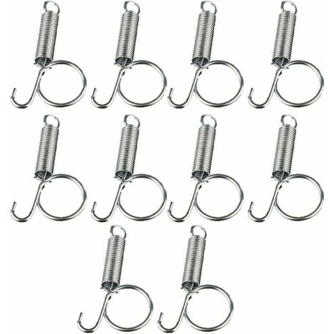 10PCS Metal Finger Spring Latch Hook for Fixing Pet Cage Door for Rabbit Cages Doors Rabbits Rodents Hamsters Squirrels Birds, MUMU