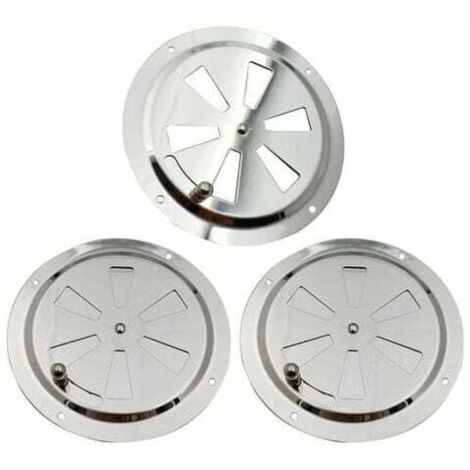 Round ventilation grille, stainless steel ventilation rosette, 125mm ventilation grille, adjustable ventilation opening, for smokers, mobile homes MUMU (1/4)