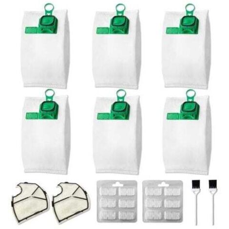 vacuum cleaner bags for Vorwerk Kobold VK 140 VK 150 FP 140 FP 150 with 2 motor protection filters, 2 brushes, 12 fragrances, premium accessory set for vacuum cleaners MUMU (1/4)