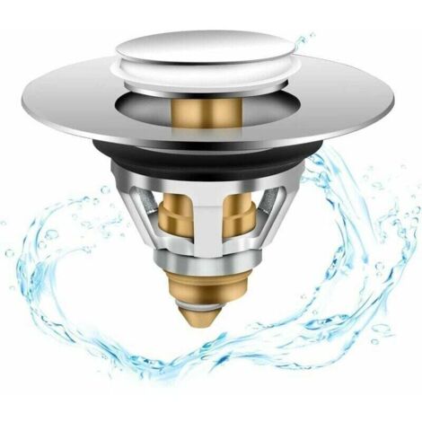 Universal Bathroom Sink Stopper, Anti-Blocking Drain Strainer, for Kitchen Sinks, Bathroom Basin Drain Hole, Suitable for Inner Diameter 34mm-37mm MUMU (1/4)