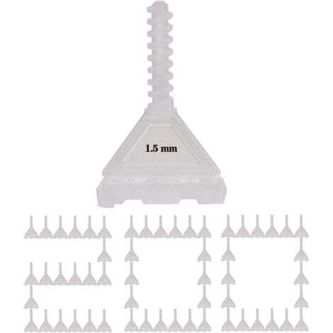 200 Pieces 1.5 mm Tile Spacers, Revolutionary 1.5 mm Screw Tile Leveling System, Tile Laying Tool for Stone and Floor MUMU (1/4)