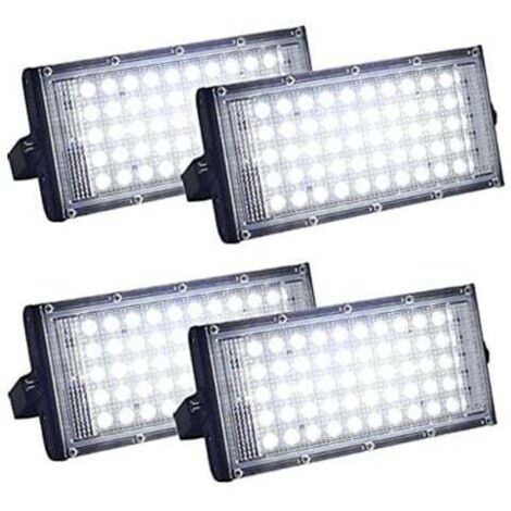 4-Pack Super Bright Outdoor LED Floodlights - IP65 Waterproof for Yard, Garage, Sports Field (50W) MUMU (1/4)