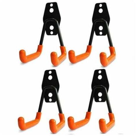 Garage hooks, garage storage hooks, steel wall hooks with non-slip coating, sturdy racks for hanging ladders, bicycles, and garden tools. MUMU