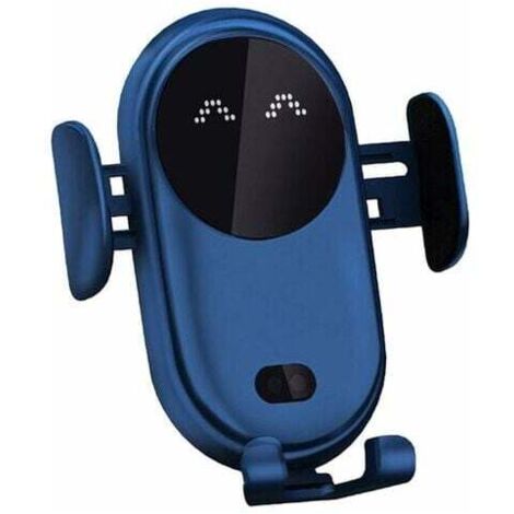 Wireless Car Charger, 15W Wireless Phone Holder, Auto Clamping Car Induction Charger, Clip Mount for All Devices, Blue MUMU (1/4)