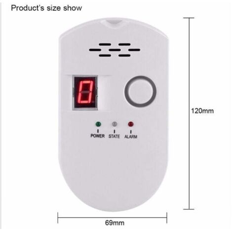 One-Piece Gas Detector Plug-in Alarm for Natural Gas Methane Propane ...