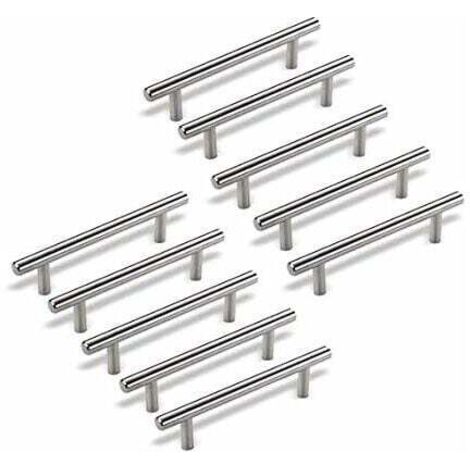10 x Bow Handles Door Knobs, Drawer Handles & Knobs Stainless Steel Furniture Handles Ø 12mm (Drilling Distance - 160mm) MUMU (1/4)