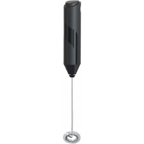 Electric Milk Frother, Mini Whisk, Drink Mixer with Stainless Steel Whisk, for Coffee, Latte, Cappuccino, Hot Chocolate (Black) MUMU (1/4)