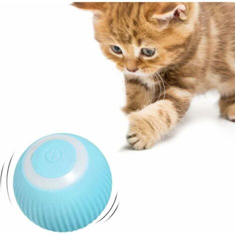 Interactive Cat Toy Ball with LED Light, 360 Degree Automatic Rotation Interactive Cat Toy, USB Rechargeable Cat Ball Toy, Cat Toy, g MUMU