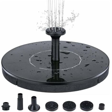 Solar Fountain Pump with 4 Nozzles, Energy-Saving Bird Fountain, Floating Solar Fountain Freestanding Solar Pond Pump, No Electricity Required, Speed, Diameter MUMU (1/4)