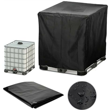 Rain barrel cover (120x100x116 cm), for outdoor rain barrels, anti-UV cover, dust protection, cover for rain barrels MUMU