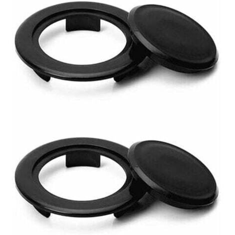 Pack Patio Table Umbrella Pole Hole Rings in Black, Patio Table Hole Ring and Cap for 1.65 Inch Umbrella Poles MUMU