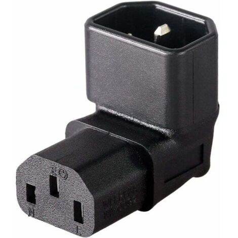 IEC C14 to C13 Power Supply/PDU Plug LCD TV Wall Mount 90 Degree Angle MUMU (1/3)