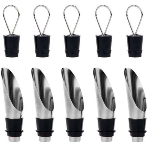 Packs of 2-in-1 Stainless Steel Bottles with Pourer and Venting Can with Cap - Bottle and Winery Gift Set MUMU (1/4)