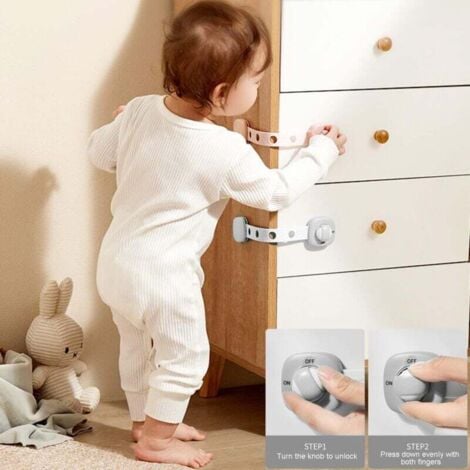 Pink Baby Safety Lock, Baby Door Stop, Oven Safe Cabinet Lock for Cabinet Door, Drawer, Window, Refrigerator MUMU
