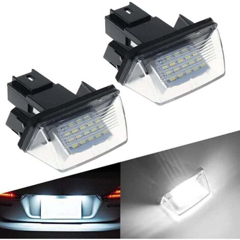 2Pcs 12V 3528SMD 6500K LED Car License Plate Light Xenon White Tail Light For Peugeot 206 207 306 307 308 5008 Citroen C3 C4 C5 Berlingo SAXO XSARA Picasso MUMU (1/4)