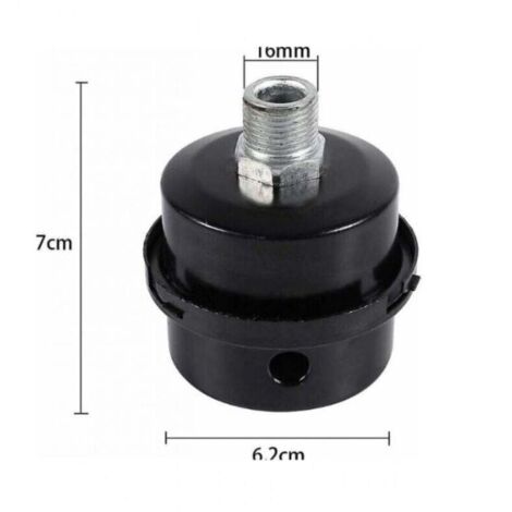 2pcs 3/8" Male Thread Metal Housing 16mm Air Compressor Filter Muffler MUMU