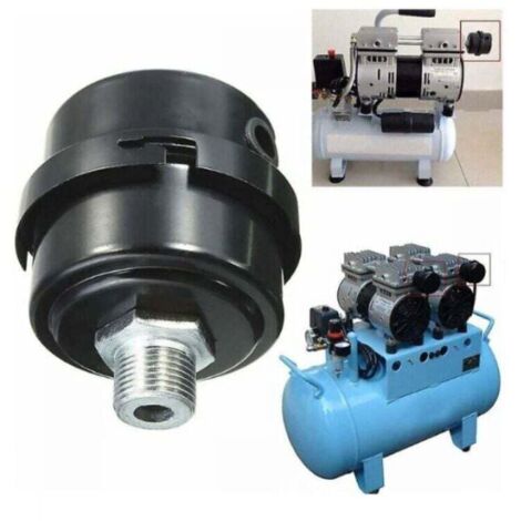 2pcs 3/8" Male Thread Metal Housing 16mm Air Compressor Filter Muffler MUMU