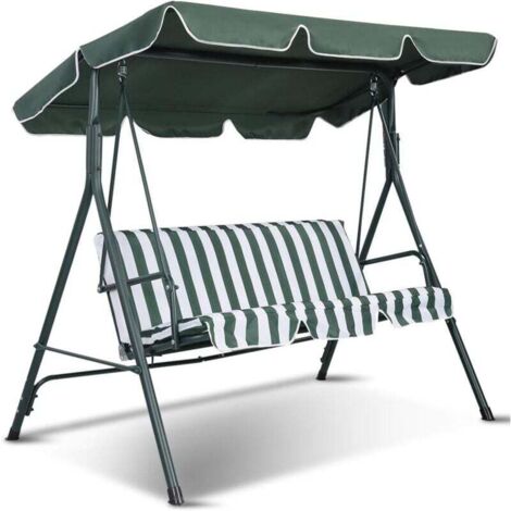 (191 x 132 cm green) Replacement roof for UV-protected garden swing, swing roof made of waterproof 600D Oxford fabric with edge width 12 cm, dimensions (191 x 132 cm green) MUMU (1/4)